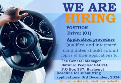 Job Vacancy for Driver Position