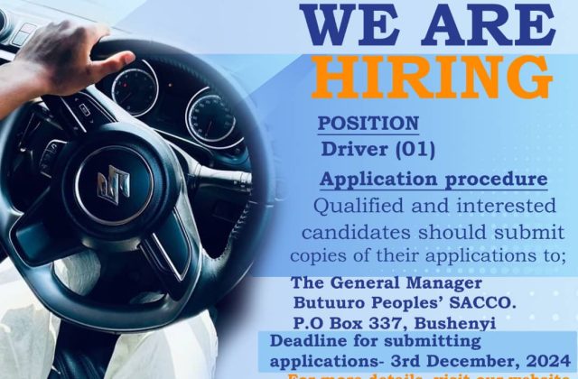 Job Vacancy for Driver Position